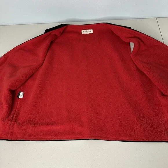 Vtg Ann Taylor Vest Full Zip Leather Size M Black Suede Fleece Lined - Picture 6 of 11